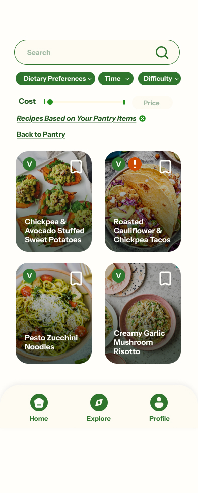 High fidelity app design for Dishable places page