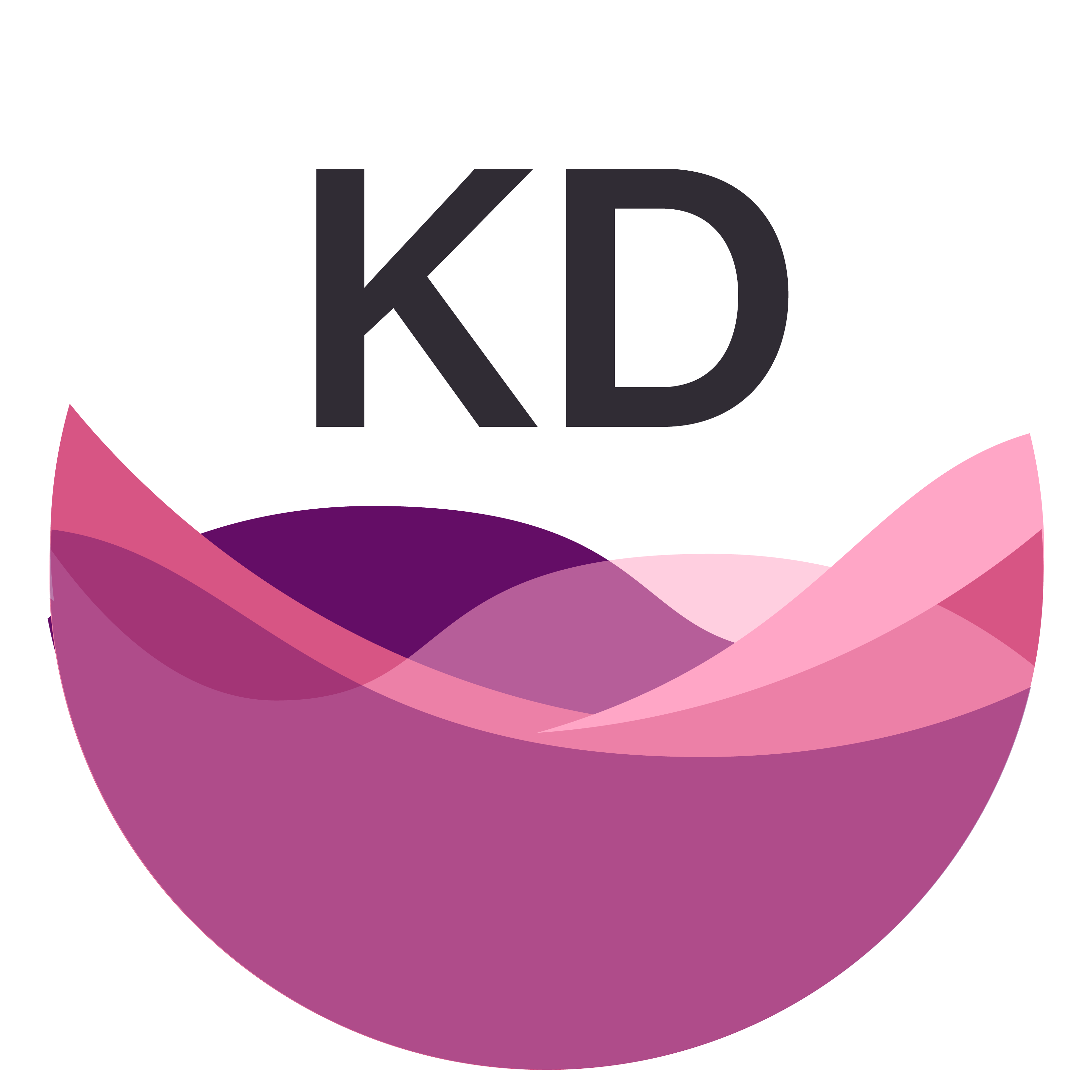 Logo that has letters K and D