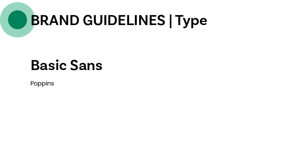 Typography for Youth Shelter and Services reband. The fonts are Basic Sans and Poppins